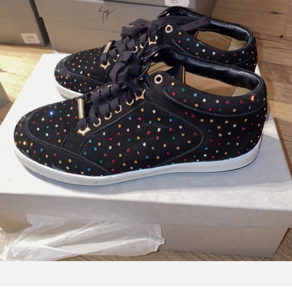 Jimmy Choo Miami Scattered Crystals Suede